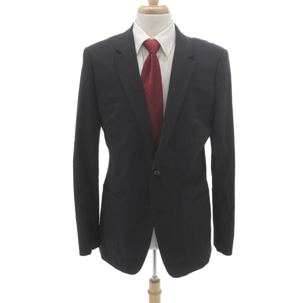 Theory Mens Blazer Black 95% Wool Button Classic Size 42